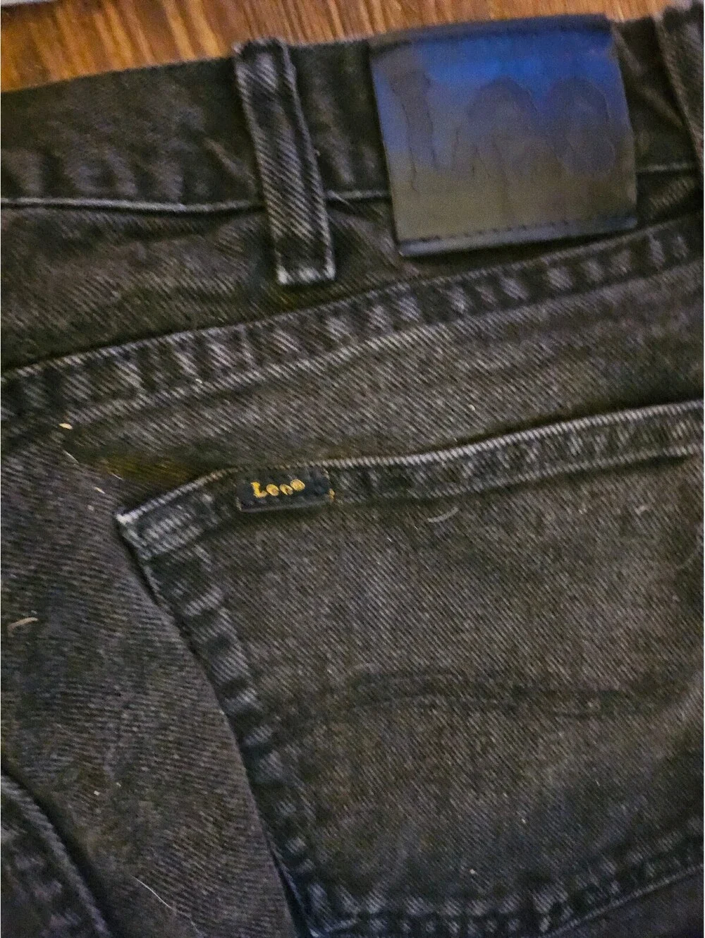 Lee Regular Fit Jeans Men 35x34 - Black Straight Leg Denim Jeans - EUC